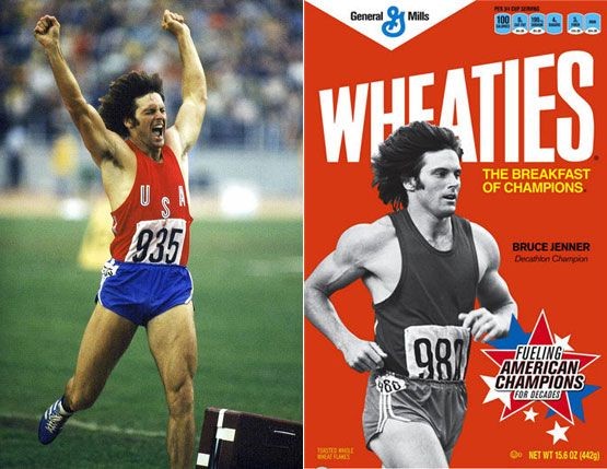 Bruce Jenner on a Wheaties box