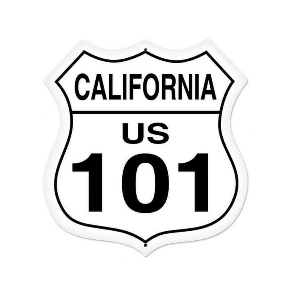 California US Hwy 101 sign