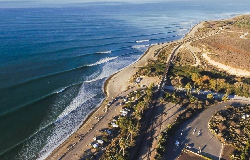 Aerial view of California coast