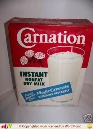 Carnation brand powdered skim milk