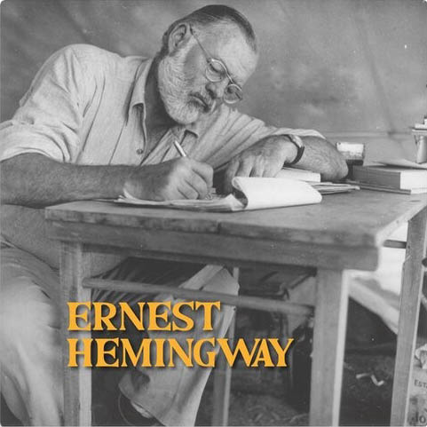 Ermest Hemmingway writing