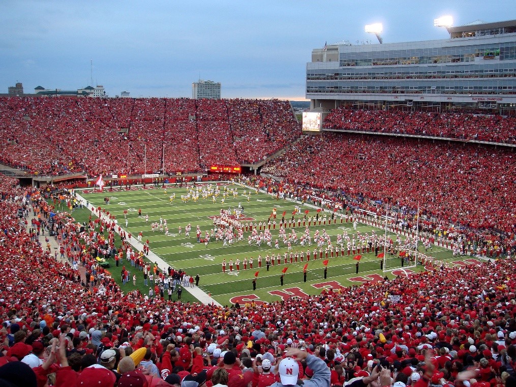 Football game in Lincoln, Nebraska