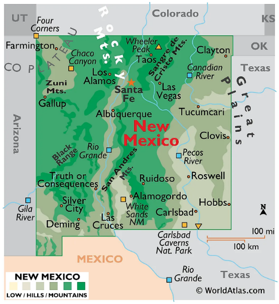 Map of New Mexico