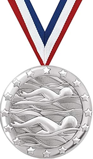 Silver swimming medal