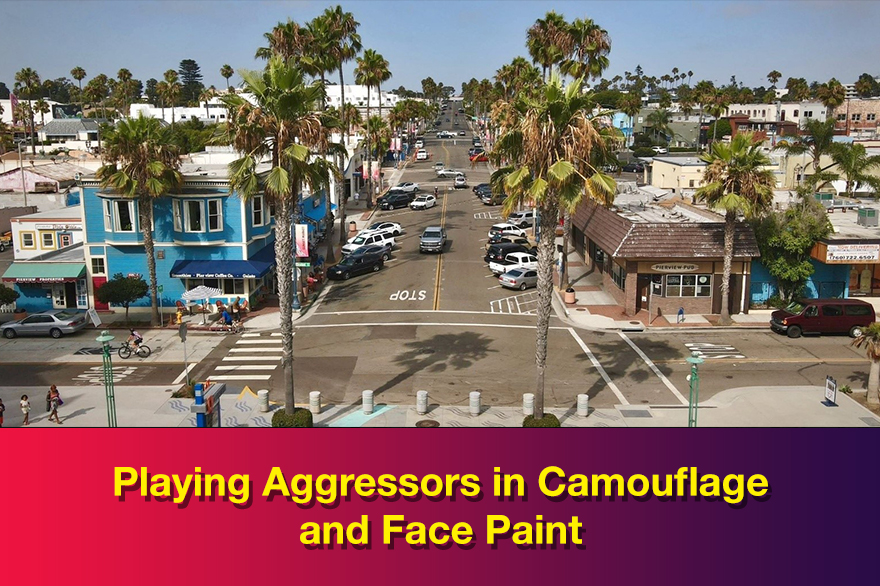 Playing Aggressors in Camouflage and Face Paint