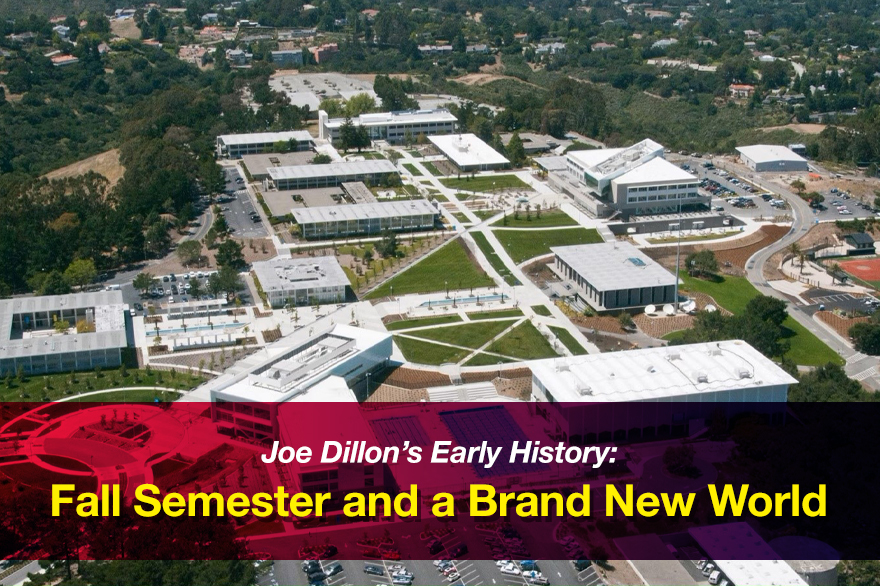 Aerial view of college campus